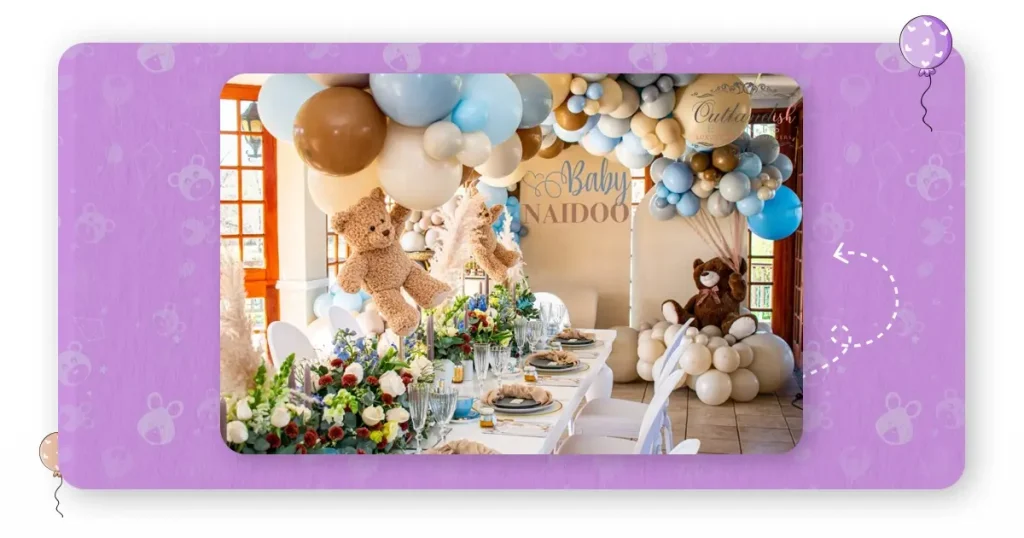 teddy bear theme baby shower decorations