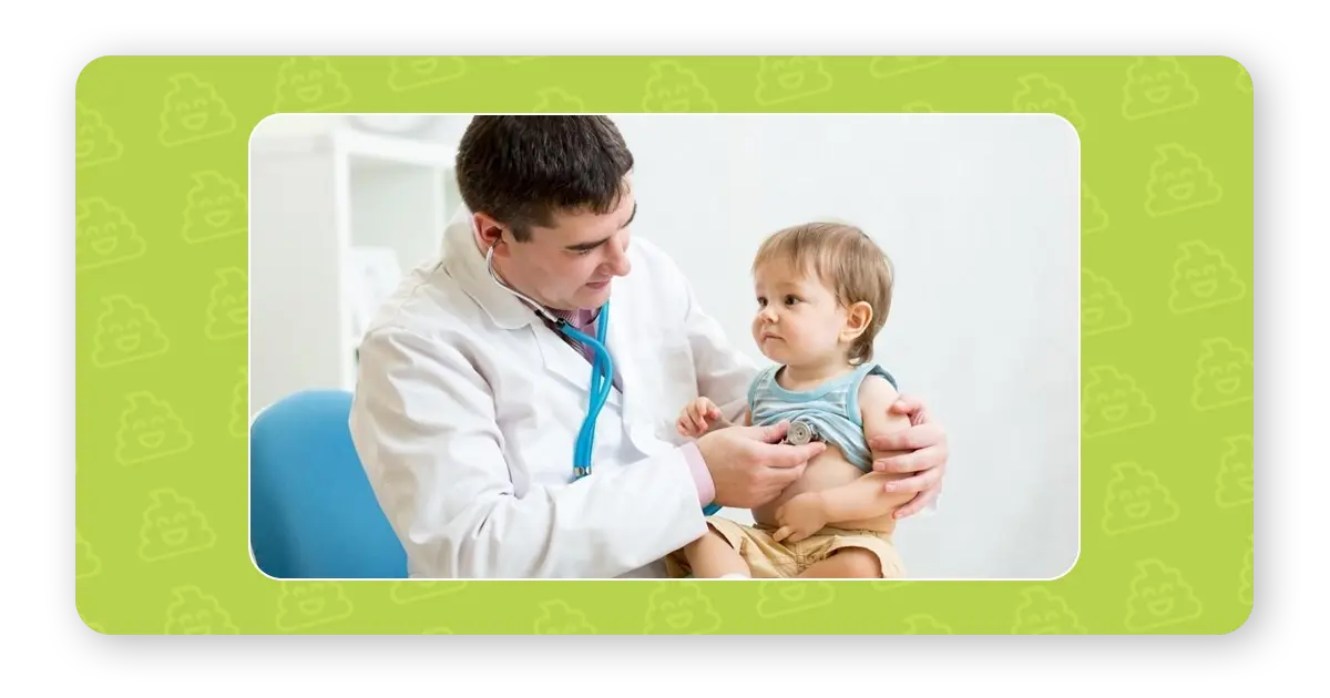 doctor consulting toddler for diarrhea